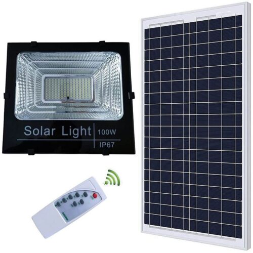 100W Solar Flood Light - Compact & Effective Spot Lighting