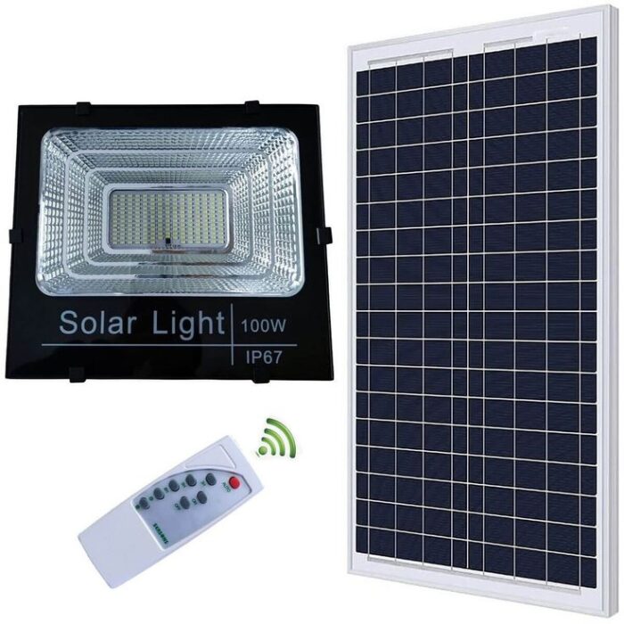 100W Solar Flood Light - Compact & Effective Spot Lighting